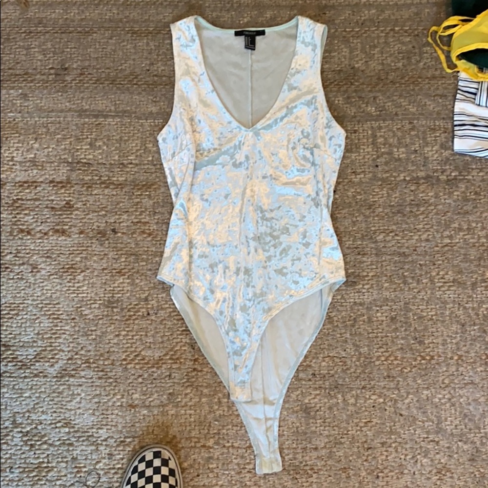 teal suede one peice